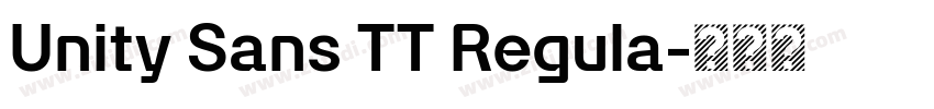 Unity Sans TT Regula字体转换